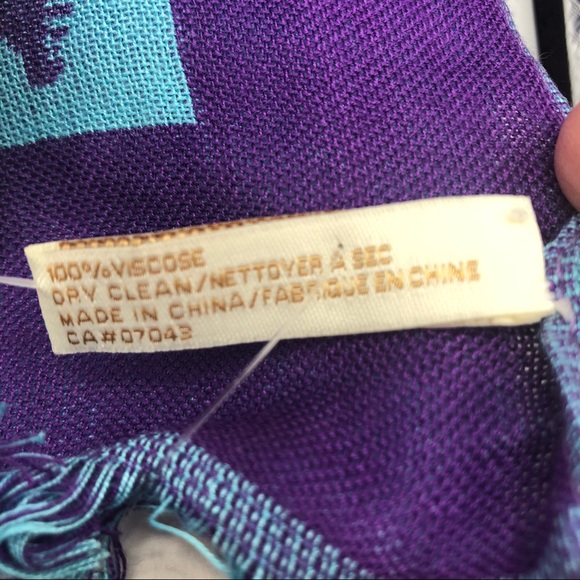 BNWT PURPLE AND TURQUOISE PASHMINA - Picture 9 of 11